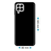 PhoneNatic Case kompatibel mit Samsung Galaxy M53 – Schwarz Silikon Hülle crystal-case Cover