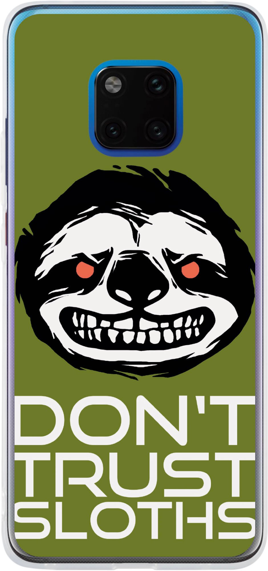 Case für Huawei Mate 20 Pro Silikon-Hülle Crazy Animals Faultier M3 – Ansicht 2
