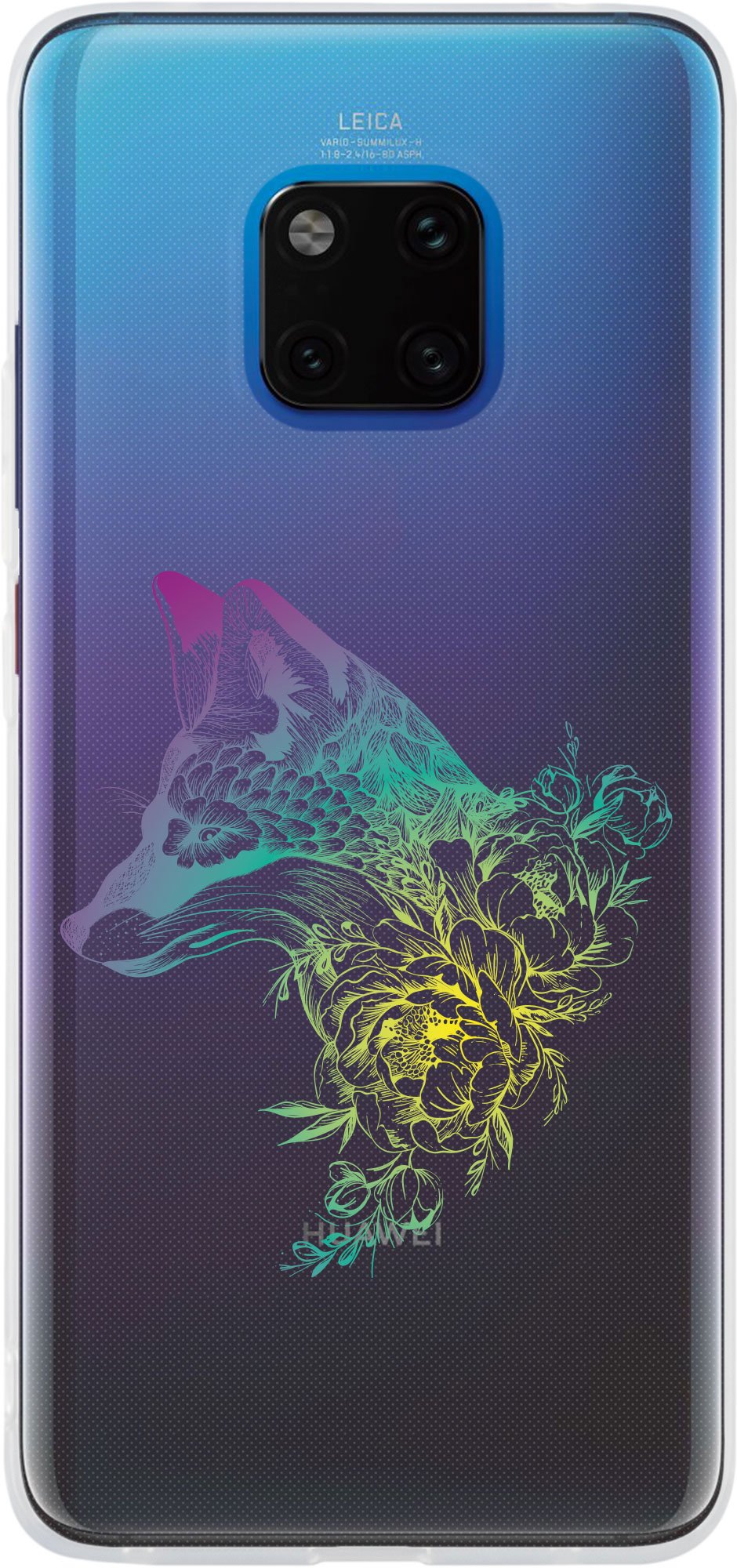 Case für Huawei Mate 20 Pro Silikon-Hülle Floral Fuchs M1-4 – Ansicht 2