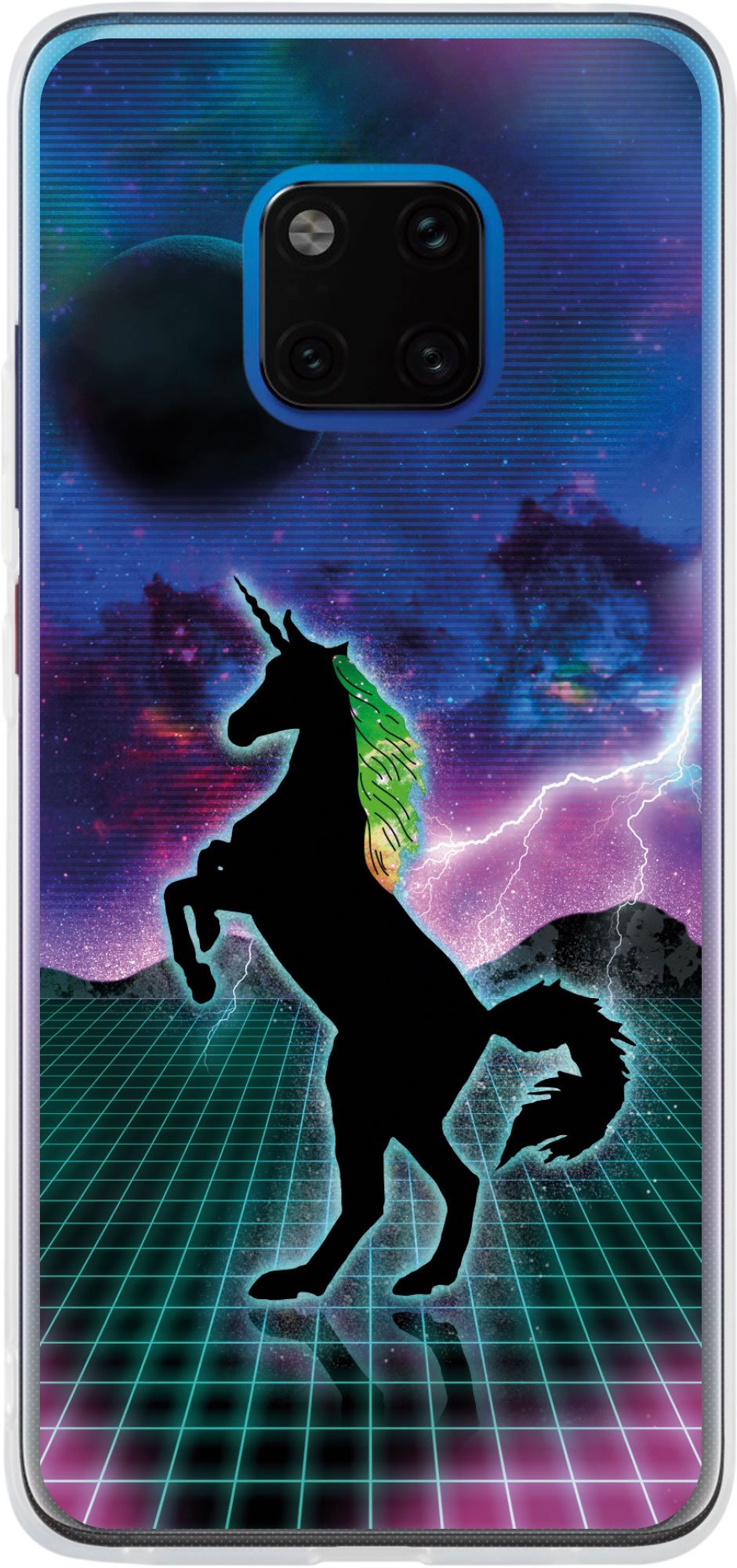 Case für Huawei Mate 20 Pro Silikon-Hülle Retro Wave Einhorn M2 – Ansicht 2