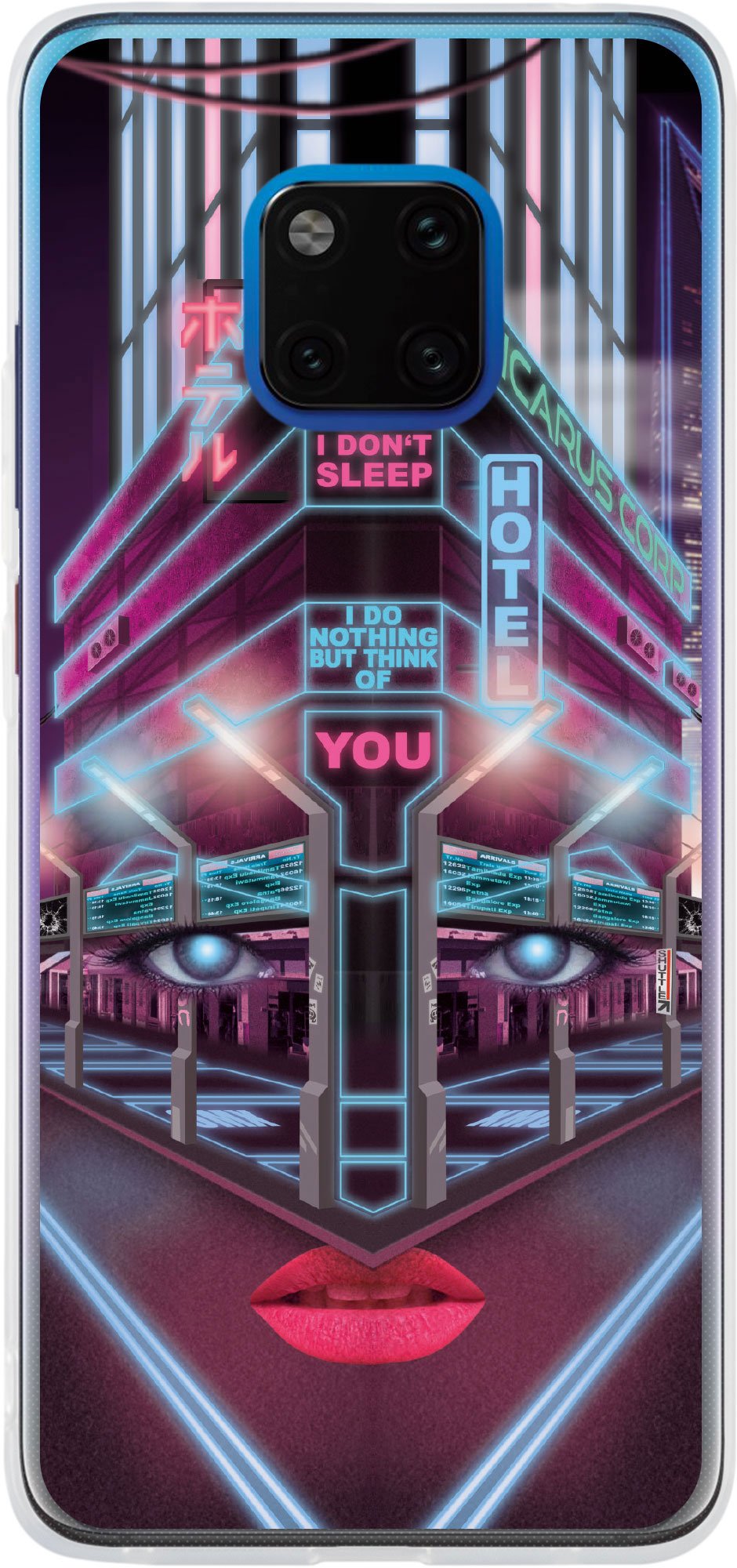 Case für Huawei Mate 20 Pro Silikon-Hülle Retro Wave Cyberpunk.02 M5 – Ansicht 2