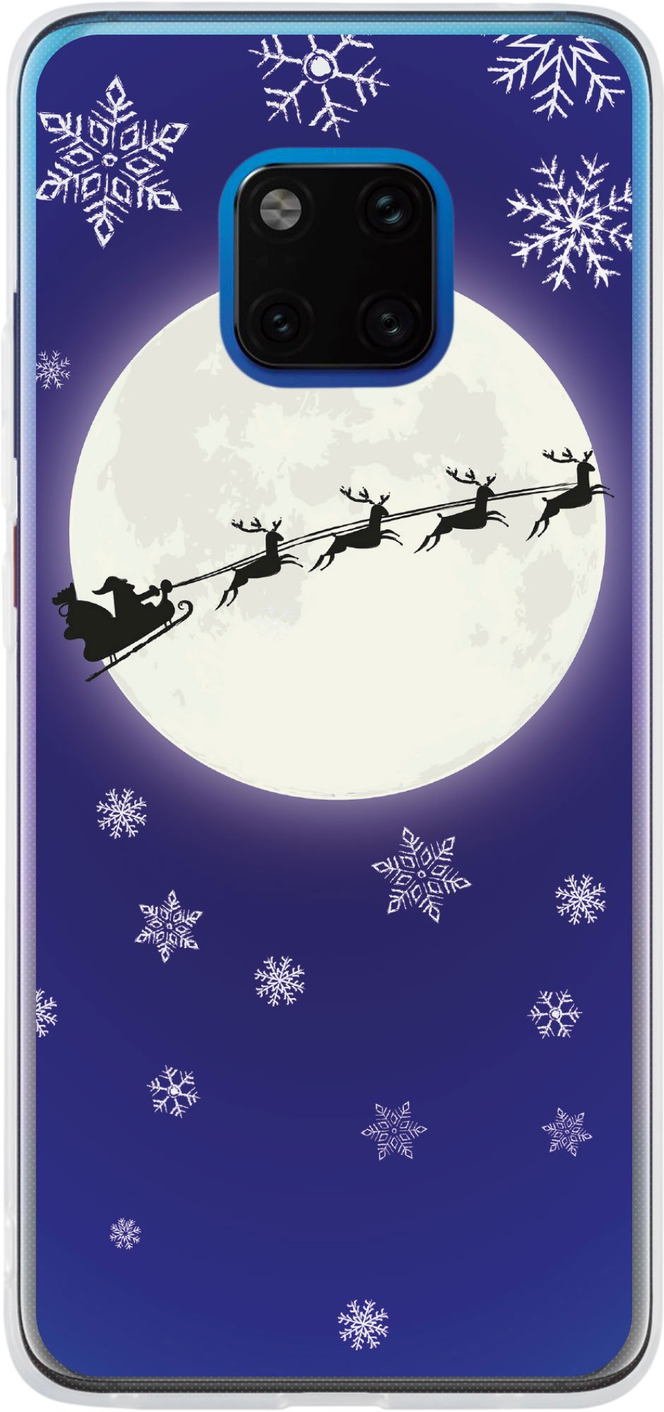Case für Huawei Mate 20 Pro Silikon-Hülle X Mas Weihnachten Santa - Snowflakes M4 – Ansicht 2