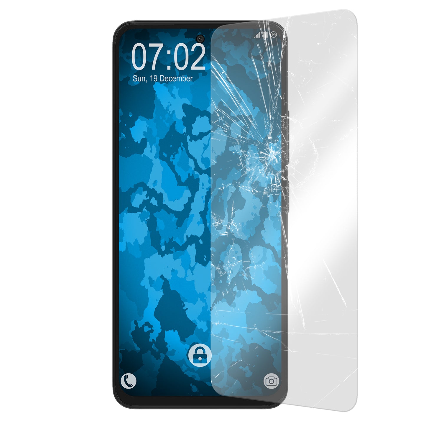 2x Glas-Folie klar für Xiaomi Redmi 12 – Panzerglas für Xiaomi Redmi 12