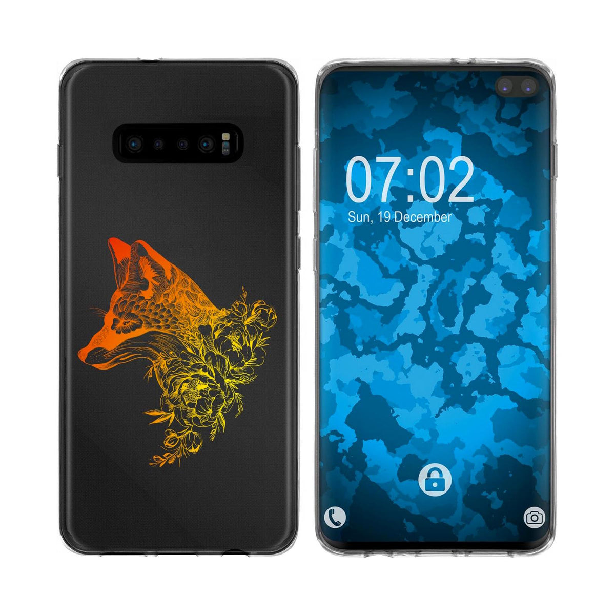 Case für Samsung Galaxy S10 Silikon-Hülle Floral Fuchs M1-1 – Ansicht 2