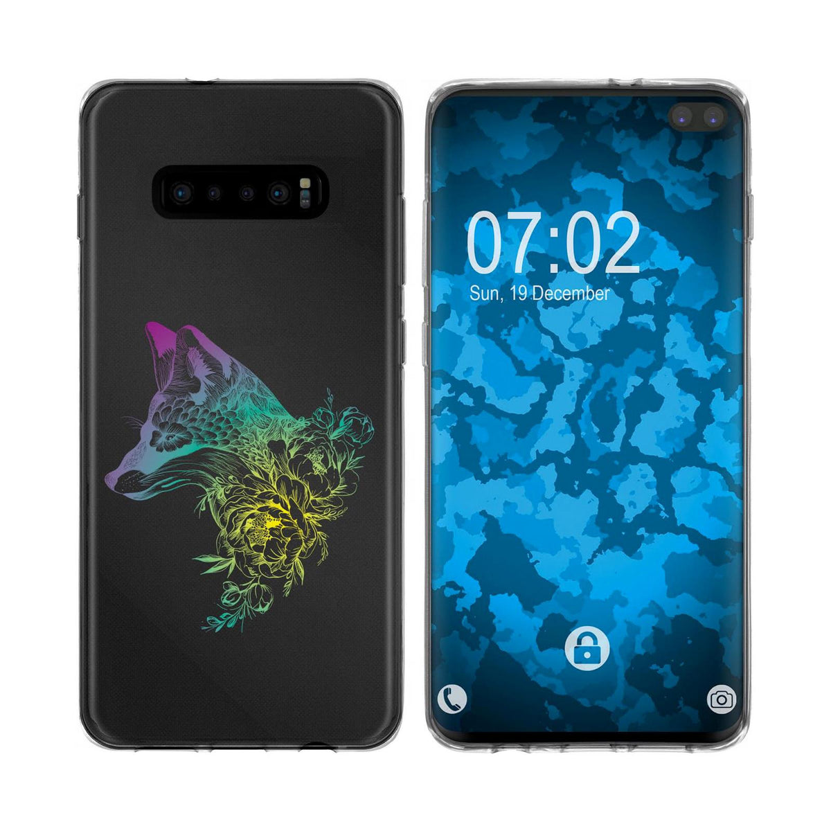 Case für Samsung Galaxy S10 Silikon-Hülle Floral Fuchs M1-1 – Ansicht 4