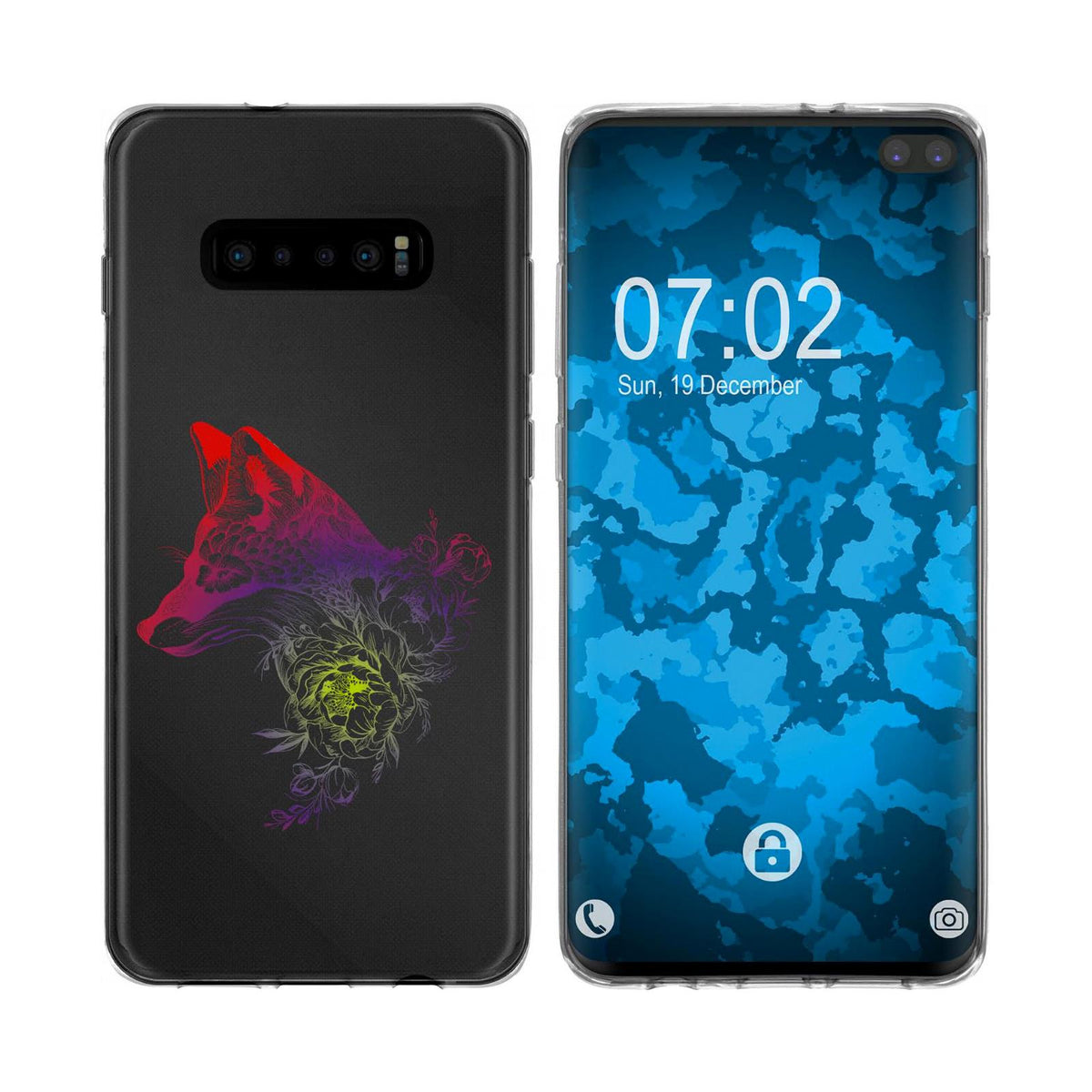 Case für Samsung Galaxy S10 Silikon-Hülle Floral Fuchs M1-1 – Ansicht 5
