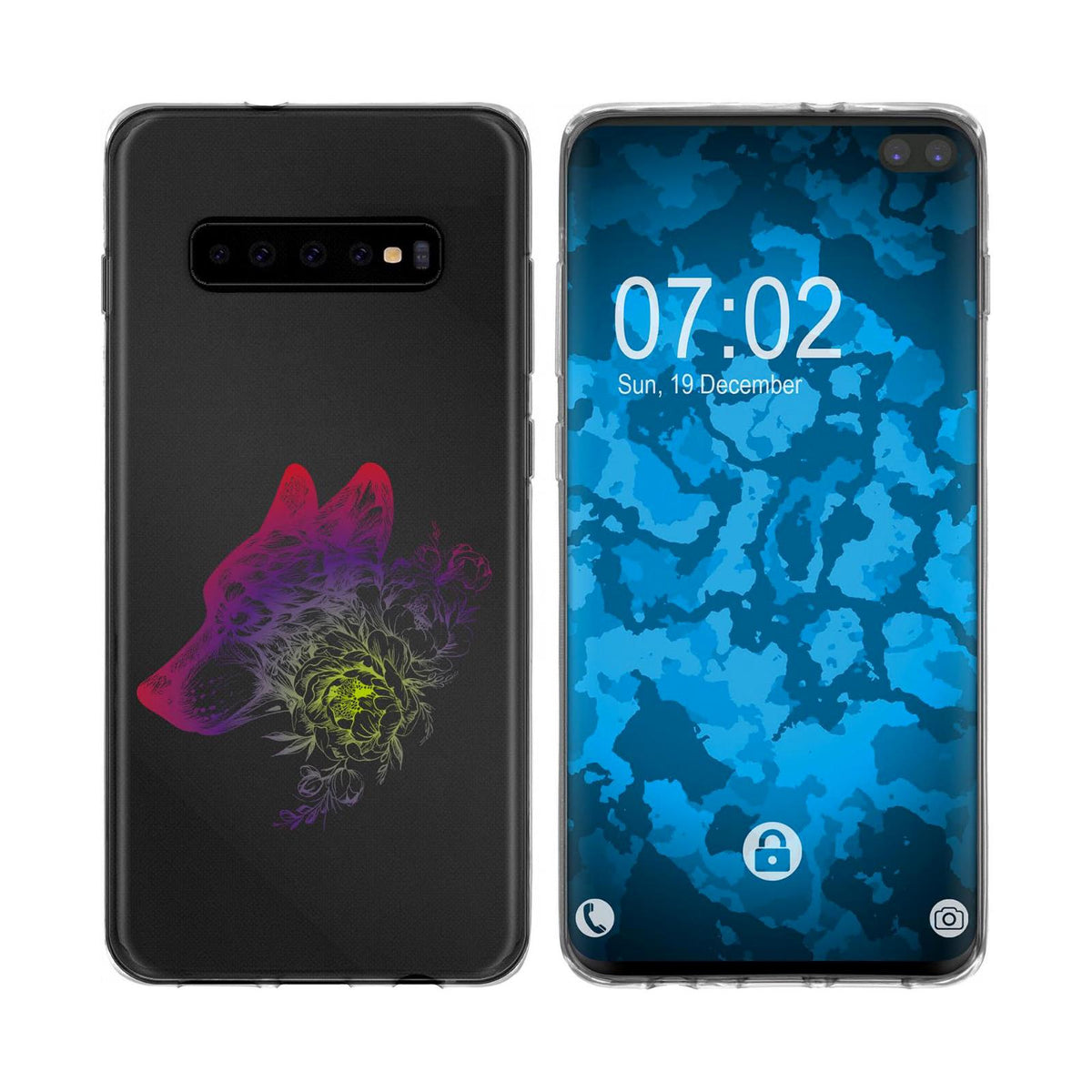 Case für Samsung Galaxy S10 Plus Silikon-Hülle Floral Wolf M3-1 – Ansicht 5