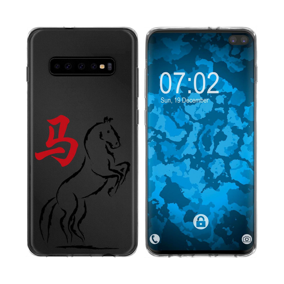 Case für Samsung Galaxy S10 Plus Silikon-Hülle Tierkreis Chinesisch M3 – Ansicht 5