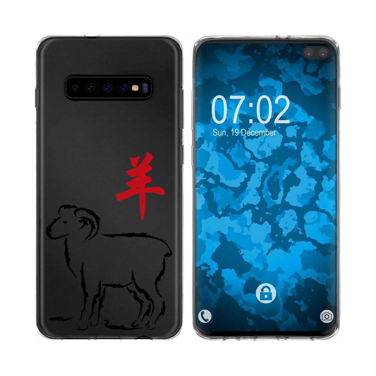 Case für Samsung Galaxy S10 Plus Silikon-Hülle Tierkreis Chinesisch M7 – Ansicht 2