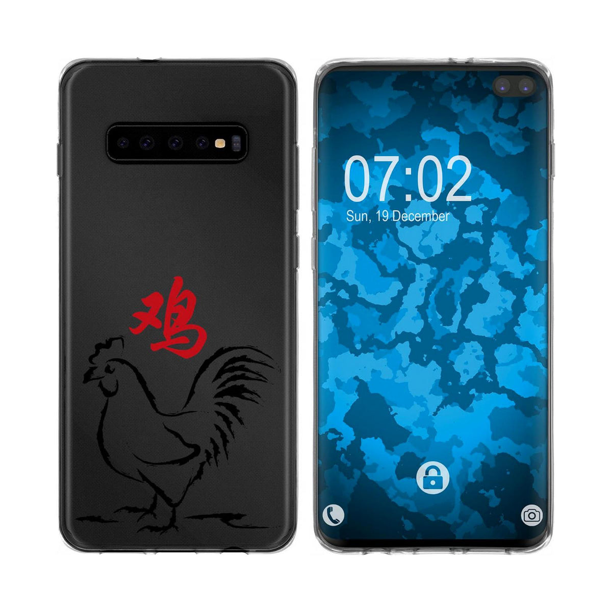 Case für Samsung Galaxy S10 Plus Silikon-Hülle Tierkreis Chinesisch M8 – Ansicht 3