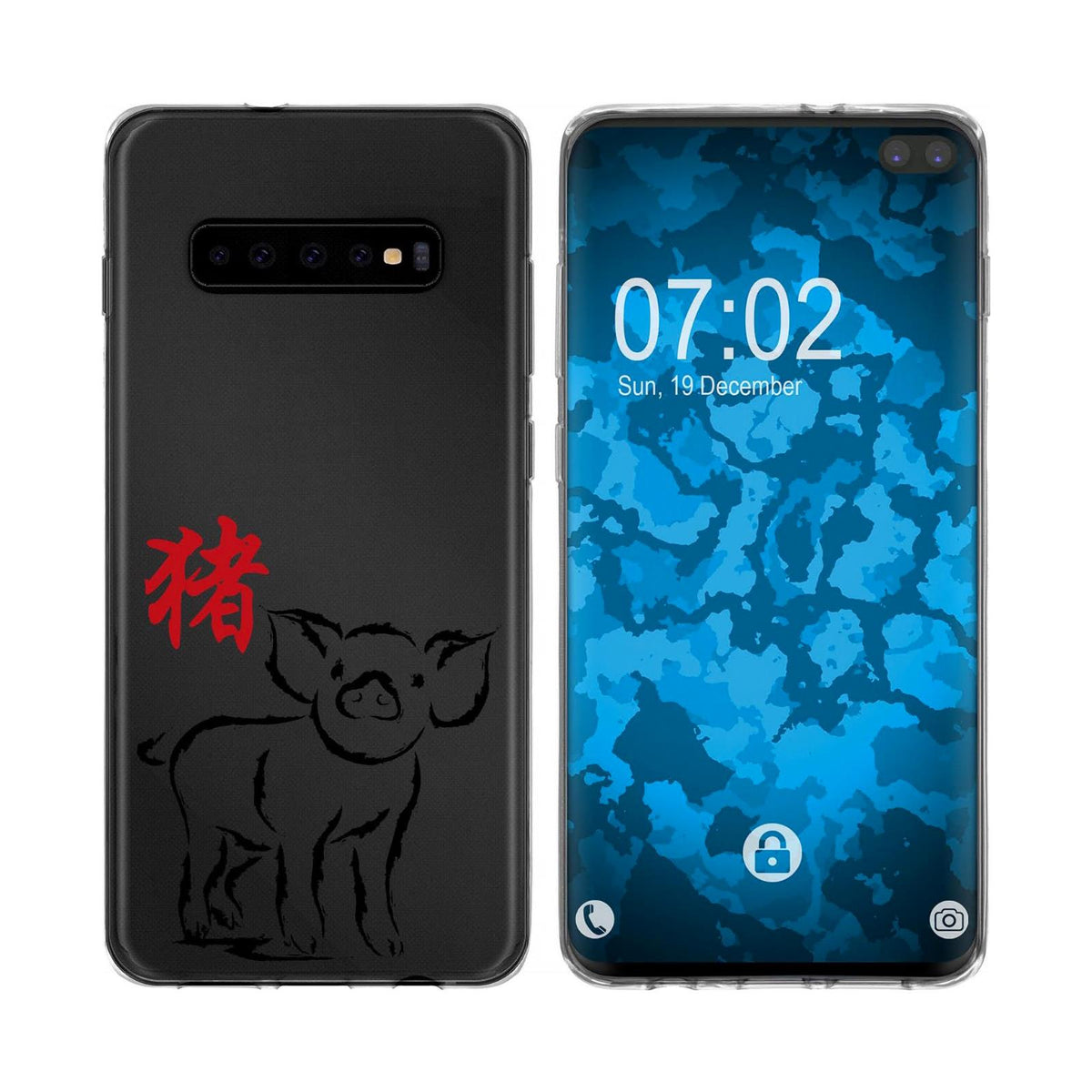 Case für Samsung Galaxy S10 Plus Silikon-Hülle Tierkreis Chinesisch M7 – Ansicht 6