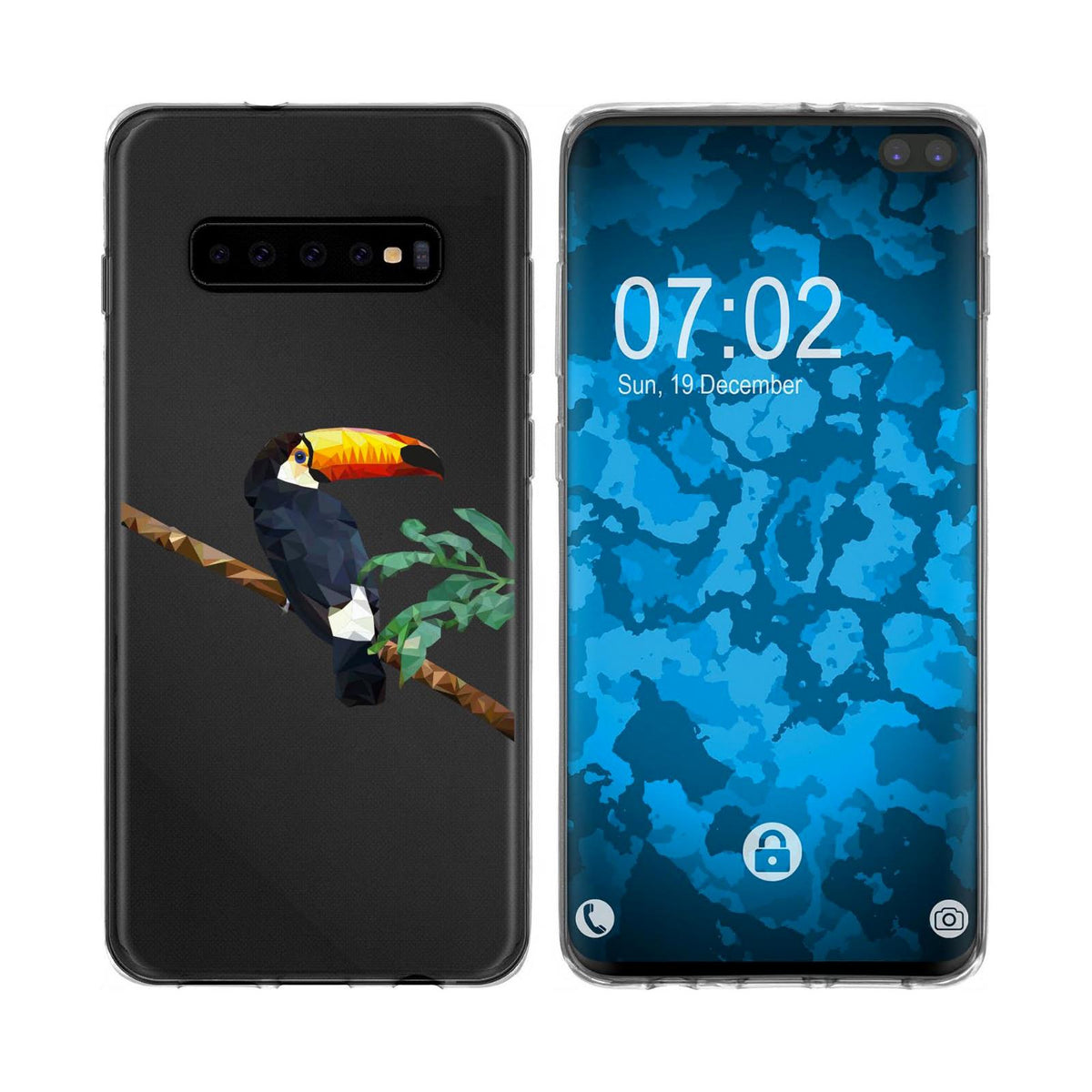 Case für Samsung Galaxy S10 Plus Silikon-Hülle Vektor Tiere Kolibri M3 – Ansicht 3