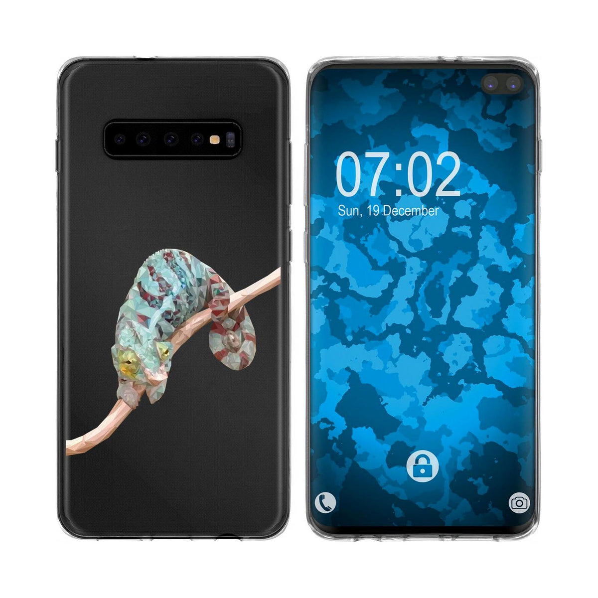 Case für Samsung Galaxy S10 Plus Silikon-Hülle Vektor Tiere Kolibri M3 – Ansicht 5