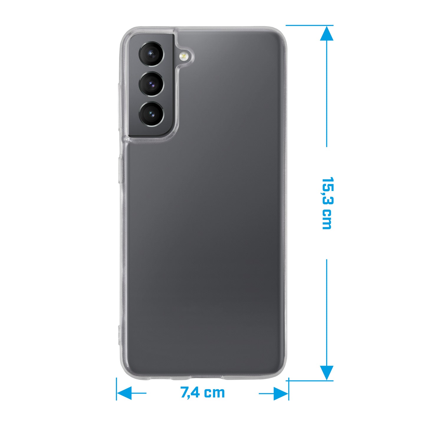 PhoneNatic Case kompatibel mit Samsung Galaxy S21 – Crystal Clear Silikon Hülle crystal-case Cover