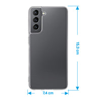 PhoneNatic Case kompatibel mit Samsung Galaxy S21 – Crystal Clear Silikon Hülle crystal-case Cover