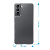 PhoneNatic Case kompatibel mit Samsung Galaxy S21 – Crystal Clear Silikon Hülle crystal-case Cover