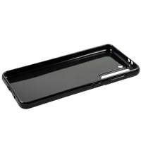 PhoneNatic Case kompatibel mit Samsung Galaxy S21 – Schwarz Silikon Hülle crystal-case Cover