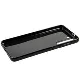 PhoneNatic Case kompatibel mit Samsung Galaxy S21 – Schwarz Silikon Hülle crystal-case Cover