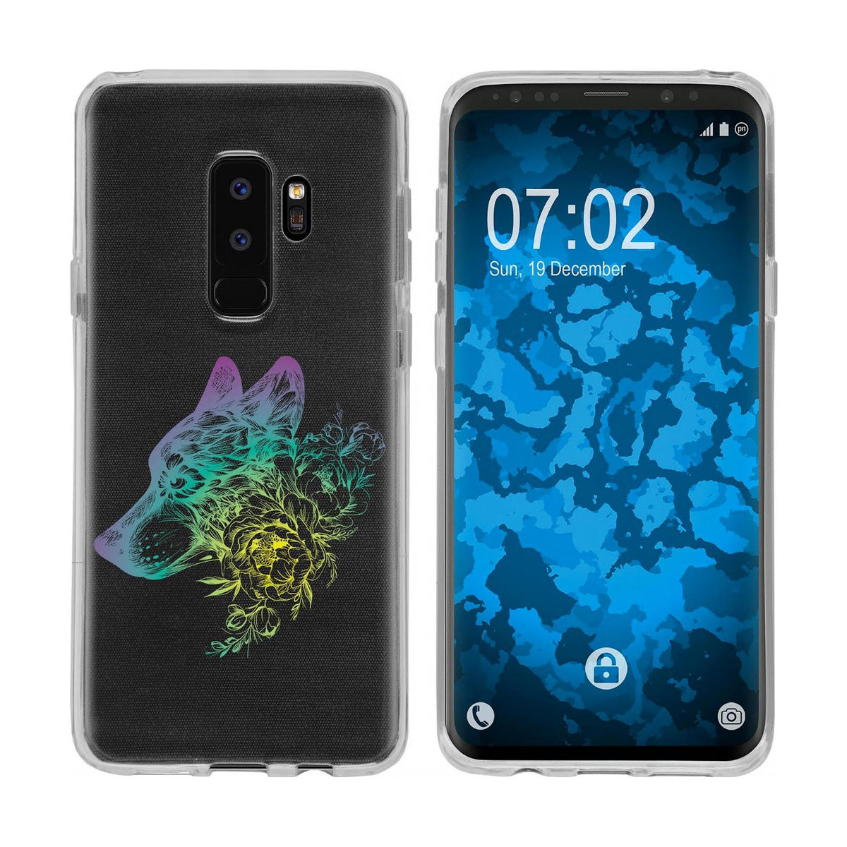 Case für Samsung Galaxy S9 Plus Silikon-Hülle Floral Wolf M3-3 – Ansicht 2
