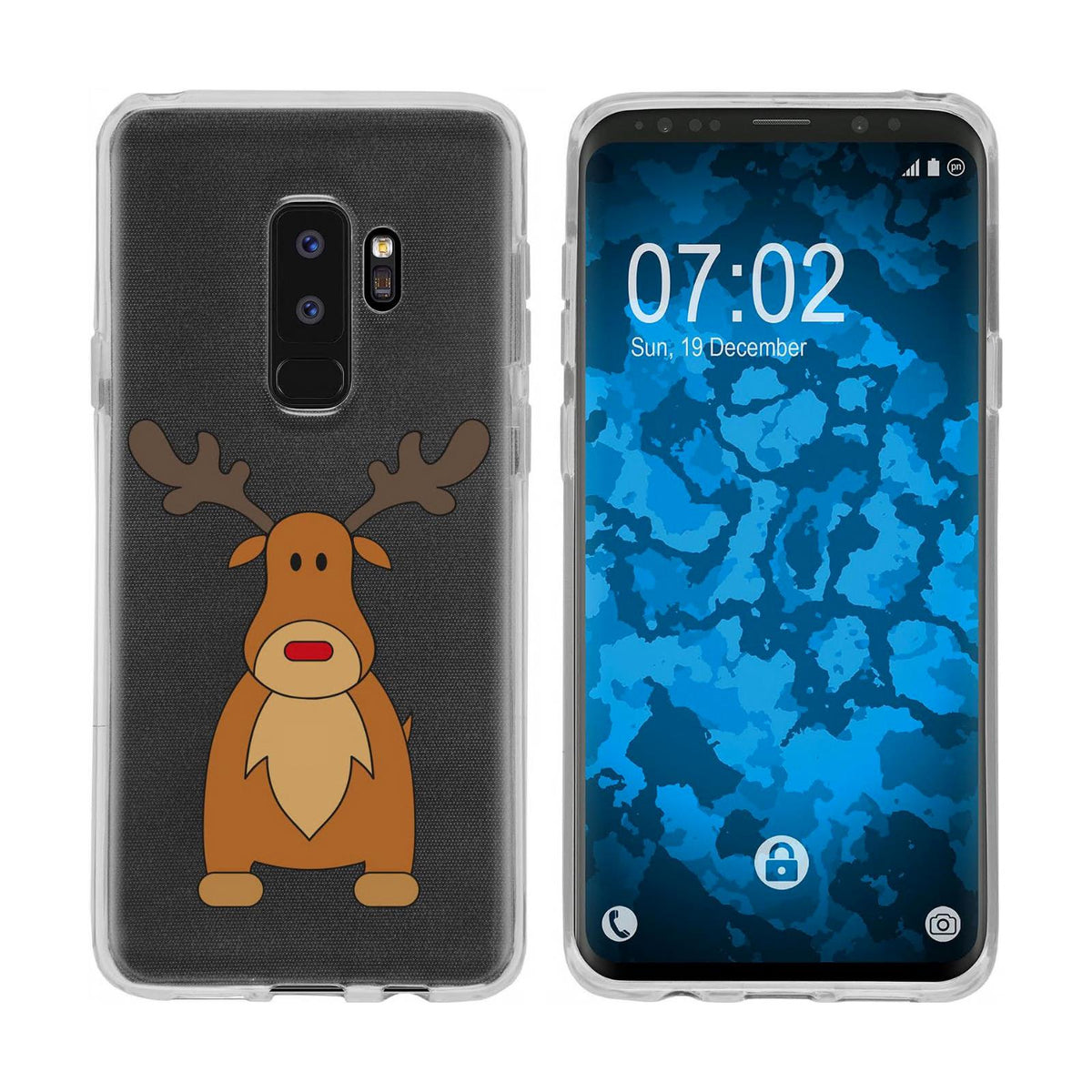 Case für Samsung Galaxy S9 Plus Silikon-Hülle X Mas Weihnachten Weihnachtsbaum M1 – Ansicht 3