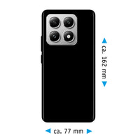 PhoneNatic Case kompatibel mit Xiaomi 14T Pro – Schwarz Silikon Hülle crystal-case Cover