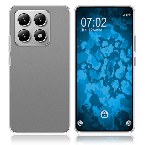 PhoneNatic Case kompatibel mit Xiaomi 14T Pro – Transparent Silikon Hülle crystal-case Cover