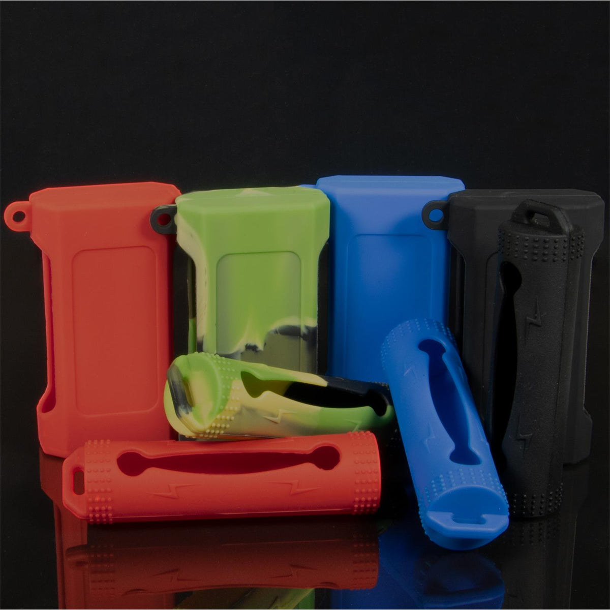 Case für 20700/21700 Akku Battery Hülle Silikon - in Camouflage - Tasche – Ansicht 6