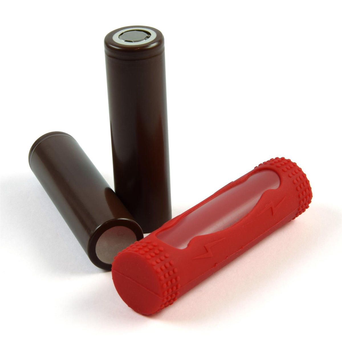 Case für 18650 Akku Battery Hülle Silikon - in rot - Tasche – Ansicht 3