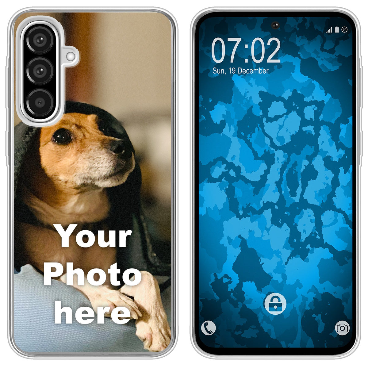 Personalisierte Handyhülle für Galaxy A37 (transparent) zum Selbstgestalten mit eigenem Foto