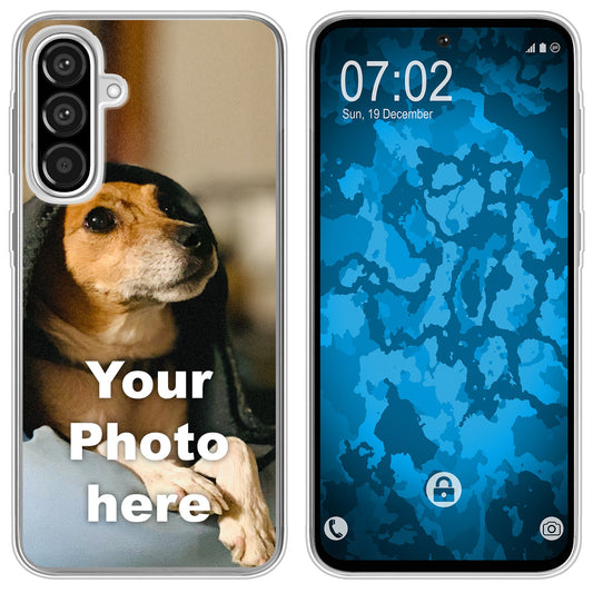 PhoneNatic Case kompatibel mit Galaxy A37 Personalisierte Handyhülle clear zum selbst gestalten mit eigenem Foto