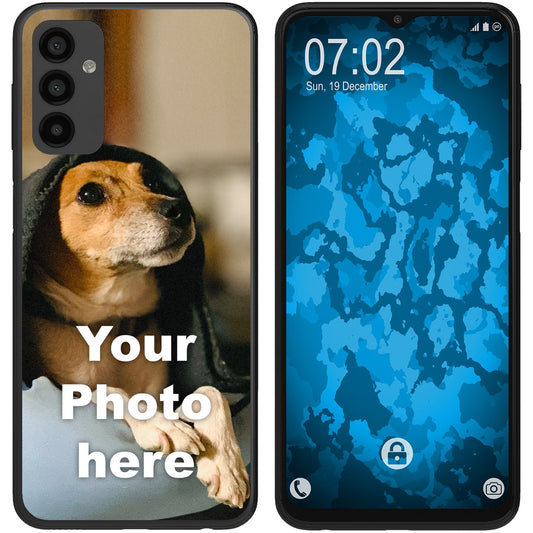 PhoneNatic Case kompatibel mit Galaxy M13 / M23 Personalisierte Handyhülle clear zum selbst gestalten mit eigenem Foto