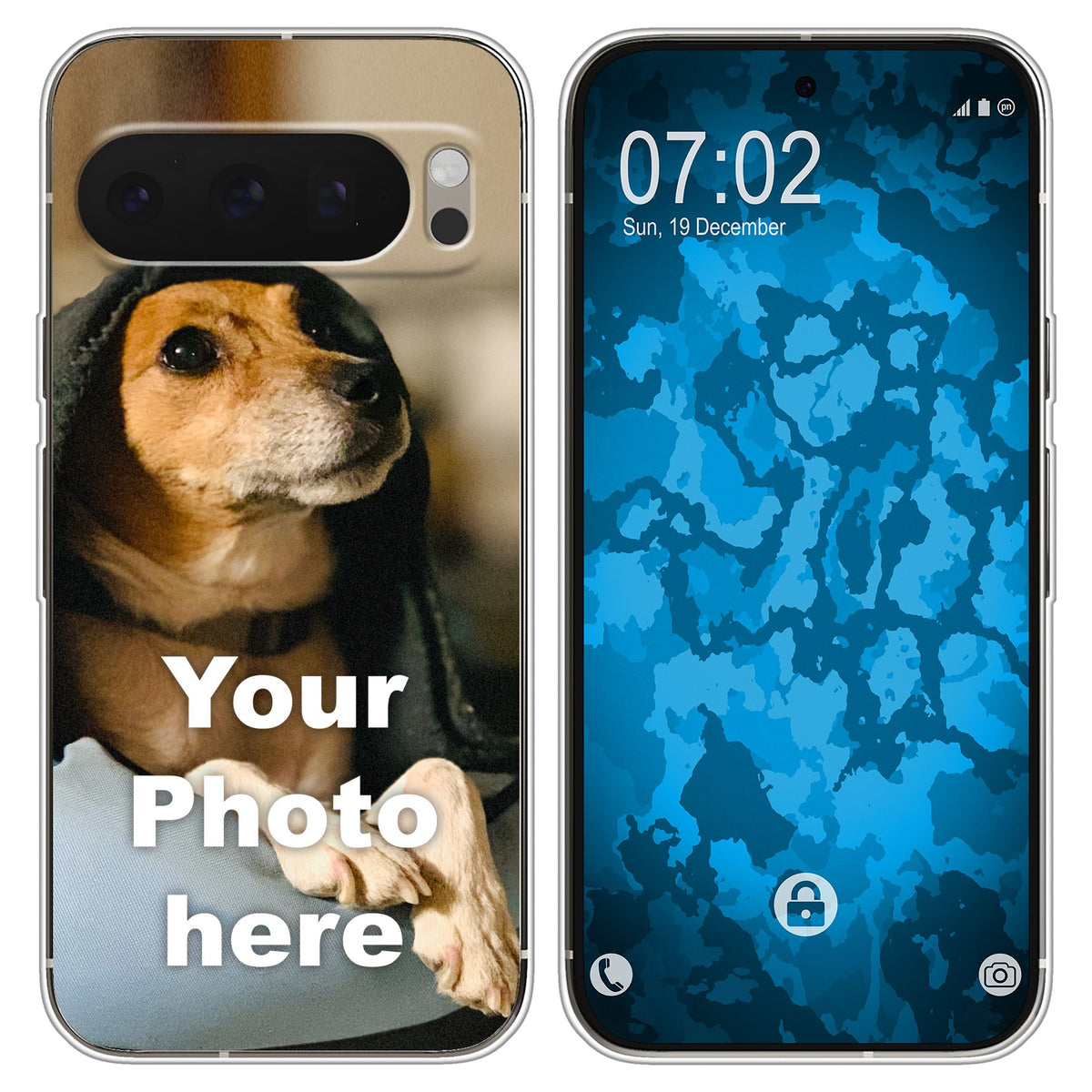 PhoneNatic Case kompatibel mit Pixel 9 Pro XL Personalisierte Handyhülle clear zum selbst gestalten mit eigenem Foto