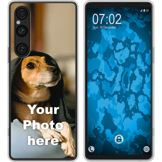 PhoneNatic Case kompatibel mit Xperia 1 VI Personalisierte Handyhülle clear zum selbst gestalten mit eigenem Foto