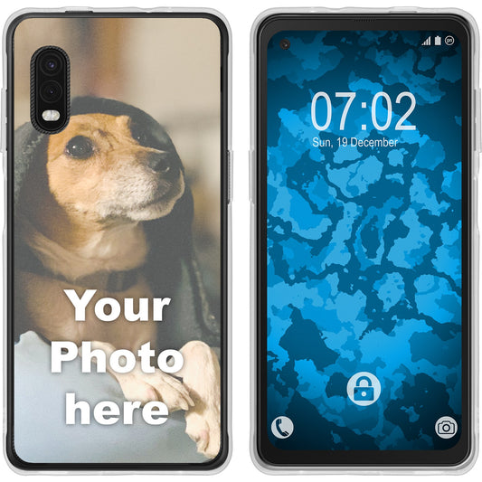 PhoneNatic Case kompatibel mit Galaxy Xcover Pro Personalisierte Handyhülle clear zum selbst gestalten mit eigenem Foto