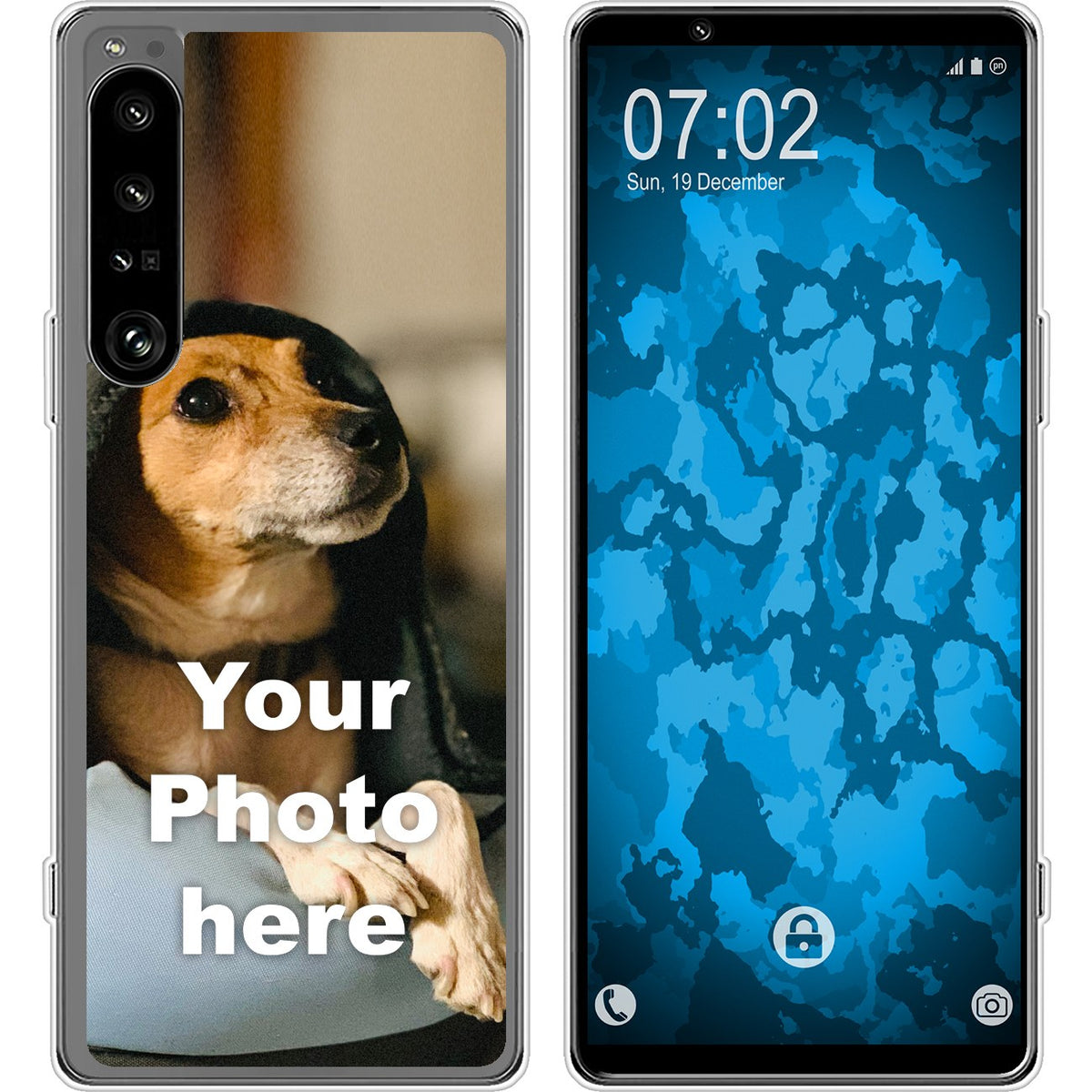 PhoneNatic Case kompatibel mit Xperia 1 IV Personalisierte Handyhülle clear zum selbst gestalten mit eigenem Foto