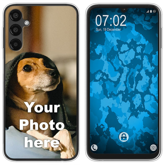 PhoneNatic Case kompatibel mit Galaxy A24 Personalisierte Handyhülle clear zum selbst gestalten mit eigenem Foto