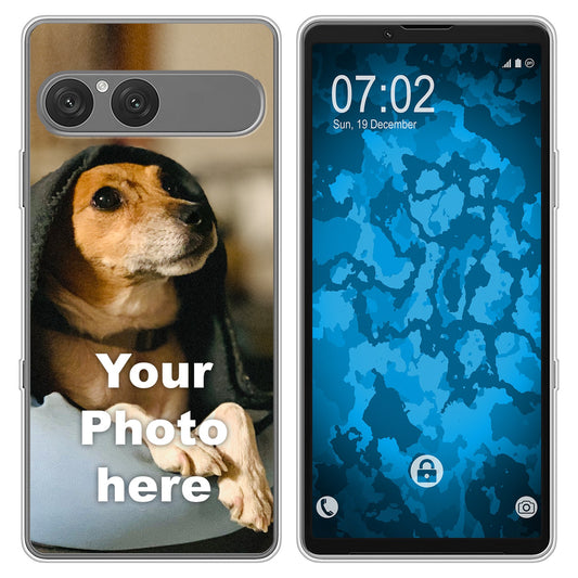 PhoneNatic Case kompatibel mit Xperia 10 VII Personalisierte Handyhülle clear zum selbst gestalten mit eigenem Foto