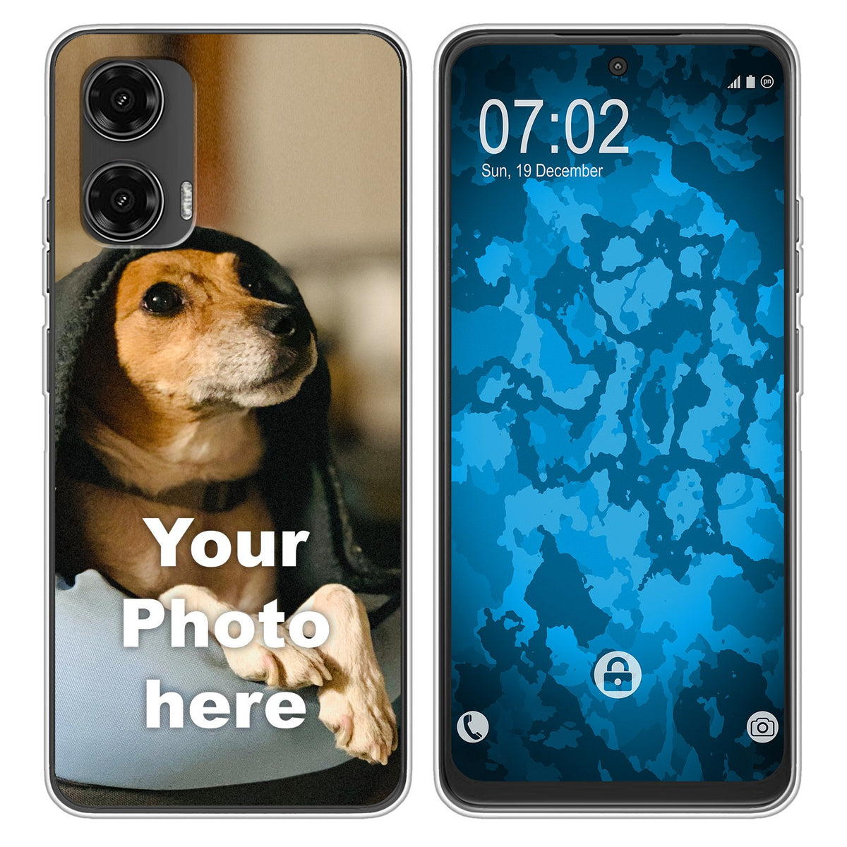 Personalisierte Handyhülle für Moto G35 (transparent) zum Selbstgestalten mit eigenem Foto