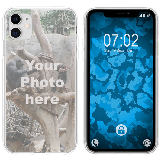 PhoneNatic Case kompatibel mit iPhone 11 Personalisierte Handyhülle clear zum selbst gestalten mit eigenem Foto
