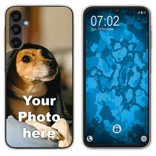 PhoneNatic Case kompatibel mit Galaxy A16 Personalisierte Handyhülle clear zum selbst gestalten mit eigenem Foto
