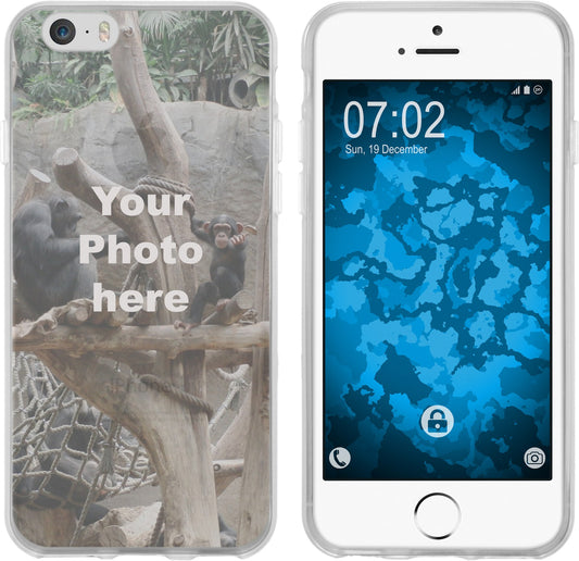 PhoneNatic Case kompatibel mit iPhone 6 / 6s Personalisierte Handyhülle clear zum selbst gestalten mit eigenem Foto
