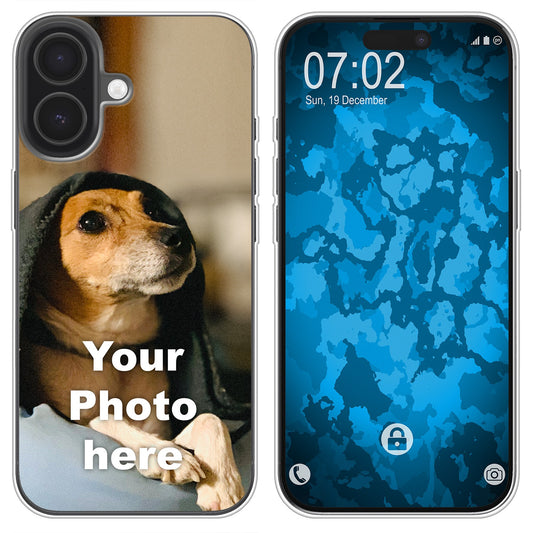 PhoneNatic Case kompatibel mit iPhone 17 Personalisierte Handyhülle clear zum selbst gestalten mit eigenem Foto