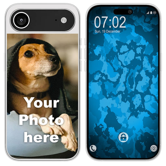 PhoneNatic Case kompatibel mit iPhone 17 Air Personalisierte Handyhülle clear zum selbst gestalten mit eigenem Foto