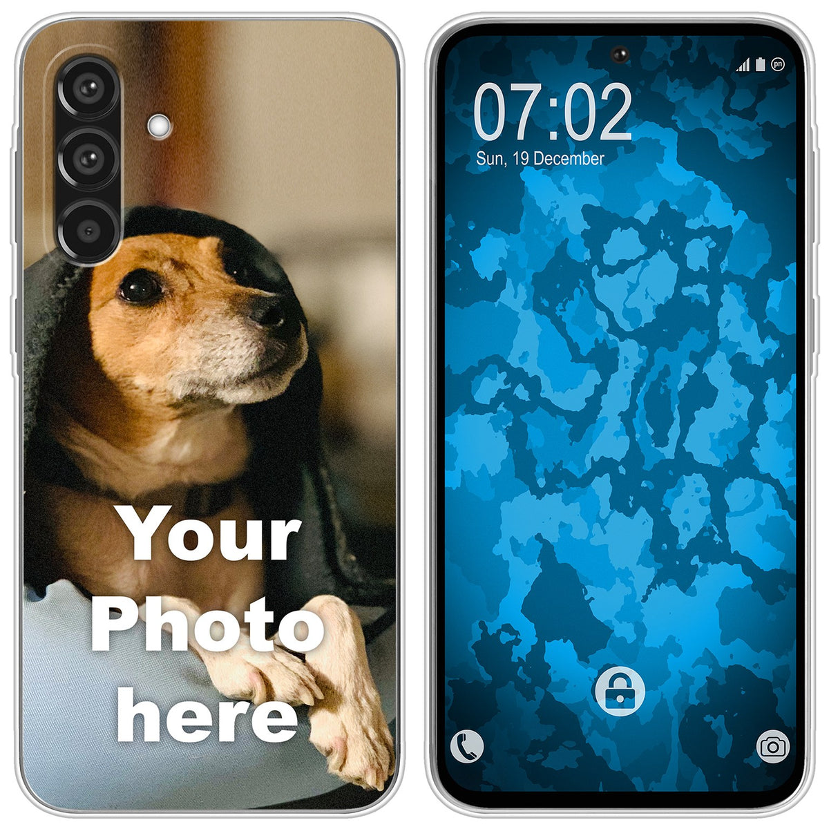 PhoneNatic Case kompatibel mit Galaxy A36 Personalisierte Handyhülle clear zum selbst gestalten mit eigenem Foto