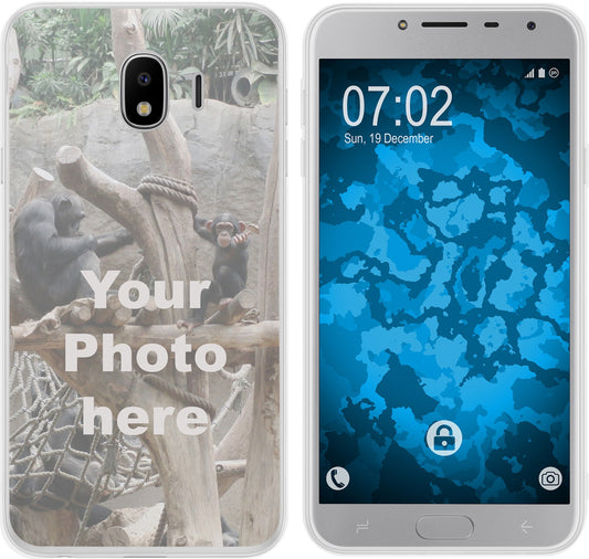 Personalisierte Handyhülle für Galaxy J4 (transparent) zum Selbstgestalten mit eigenem Foto
