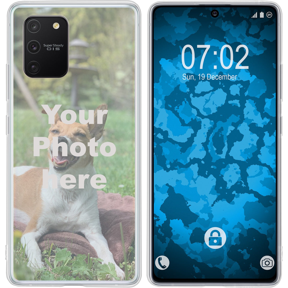 Personalisierte Handyhülle für Galaxy S10 Lite (transparent) zum Selbstgestalten mit eigenem Foto