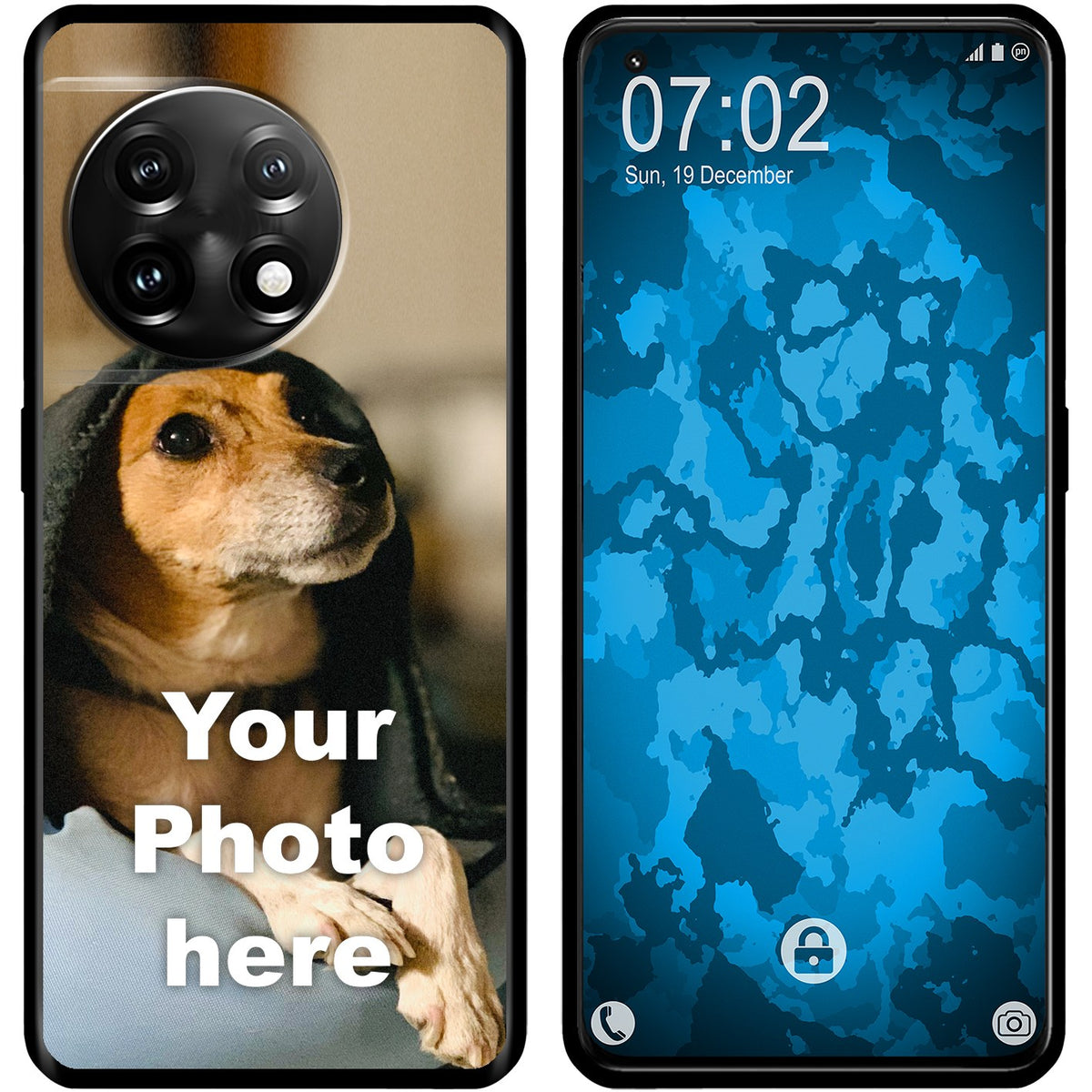 Personalisierte Handyhülle für OnePlus 11 5G (schwarz) zum Selbstgestalten mit eigenem Foto