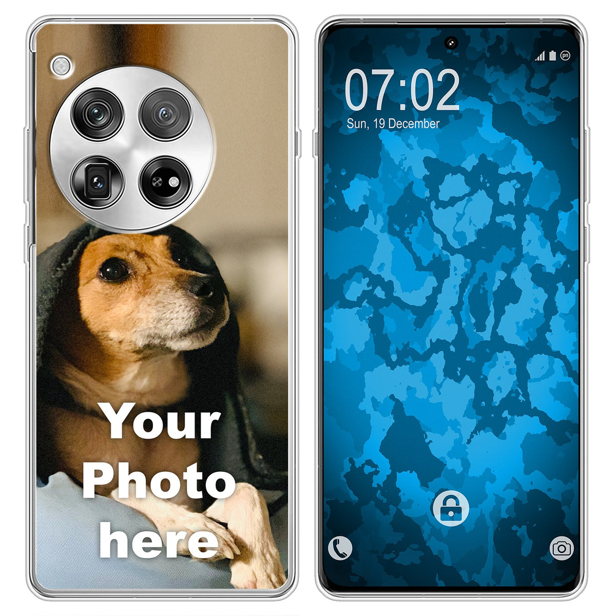 Personalisierte Handyhülle für OnePlus 12 5G (transparent) zum Selbstgestalten mit eigenem Foto