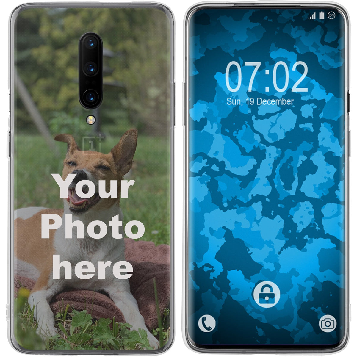 Personalisierte Handyhülle für OnePlus 7 Pro (transparent) zum Selbstgestalten mit eigenem Foto