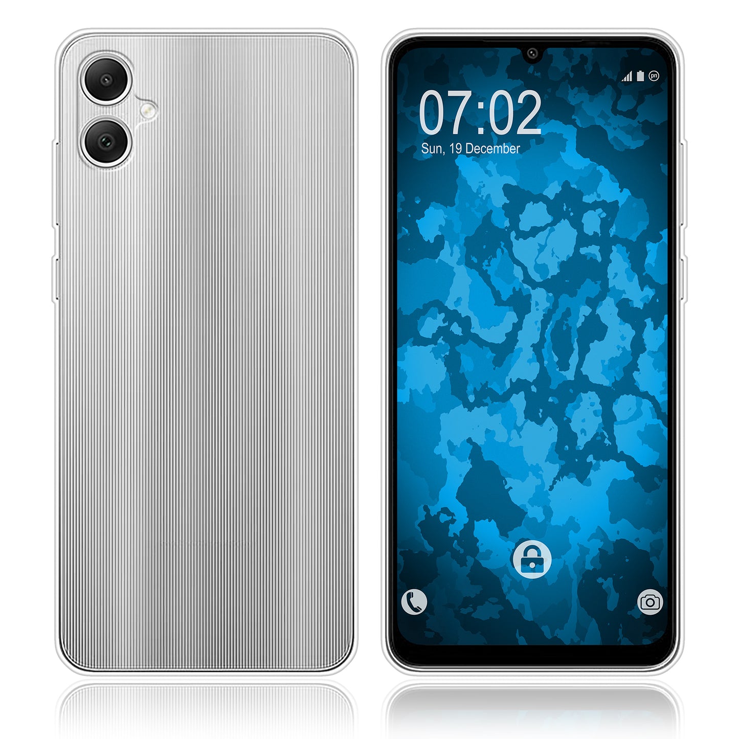 PhoneNatic Case kompatibel mit Samsung Galaxy A05 – Transparent Silikon Hülle crystal-case Cover